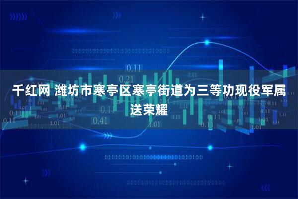 千红网 潍坊市寒亭区寒亭街道为三等功现役军属送荣耀