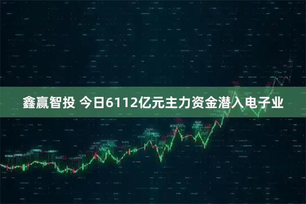 鑫赢智投 今日6112亿元主力资金潜入电子业